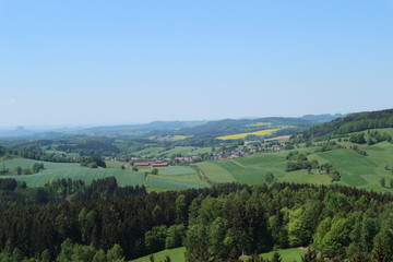 Fototapeta premium Weifberg bei Hinterhermsdorf und Umgebung