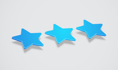 3D star rating or background, vector illustartion
