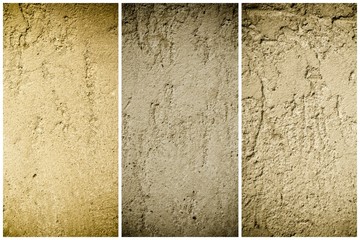 Plaster concrete texture, stone surface, rock cracked background for postcard