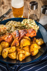 Grilled meat shashlik