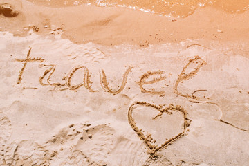 Close up beach sand texture background in perspective view. Summer holiday.