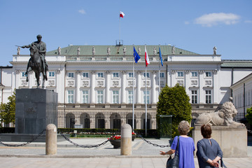 The Presidential Palace in Warsaw.