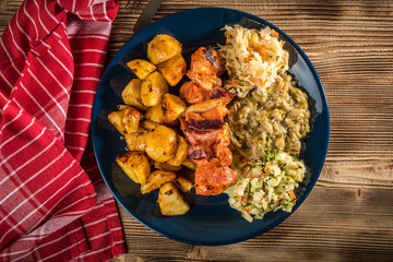 Grilled meat shashlik