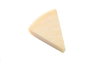 Semi hard cheese isolated on a white background