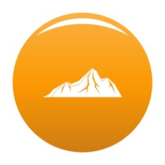 Tall mountain icon. Simple illustration of tall mountain vector icon for any design orange