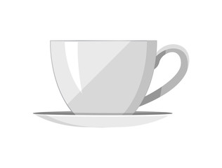 Pretty Template of Tea-Cup Vector Illustration