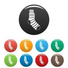 Man sock icon. Simple illustration of man sock vector icons set color isolated on white