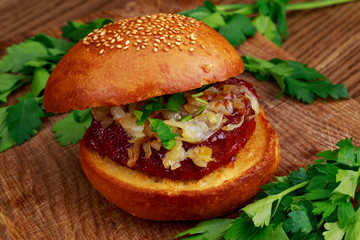 the homemade hamburger