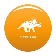 Styracosaurus icon. Simple illustration of styracosaurus vector icon for any design orange