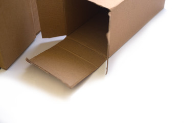 Brown paper package open