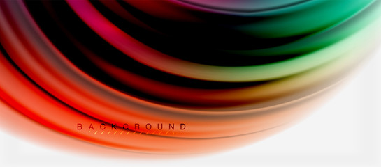 Blurred fluid colors background, abstract waves lines, vector illustration