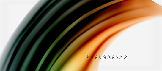 Blurred fluid colors background, abstract waves lines, vector illustration