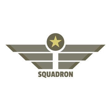 Squadron icon logo. Flat illustration of squadron vector icon logo for web design isolated on white background