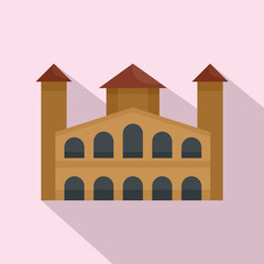 Hystorical building icon. Flat illustration of hystorical building vector icon for web design