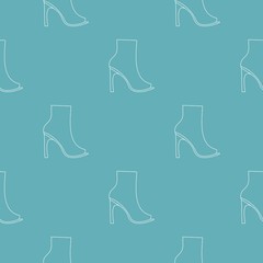 Woman shoes pattern vector seamless repeating for any web design