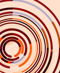 Circular lines, circles, geometric abstract background