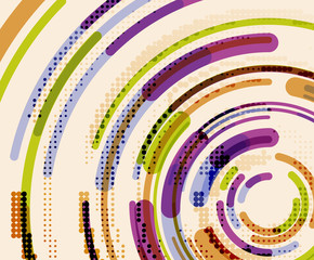 Circular lines, circles, geometric abstract background