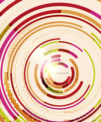 Circular lines, circles, geometric abstract background