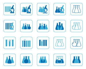 Set of vector illustration of chemical lab icons.