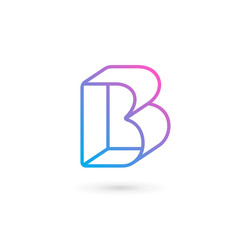 Letter B logo icon design template elements