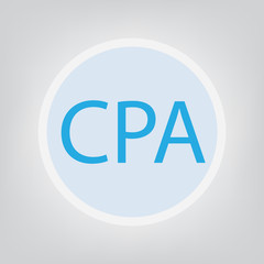 CPA (Certified Public Accountant) concept- vector illustration