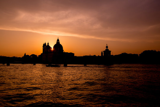 Venice during the sunset