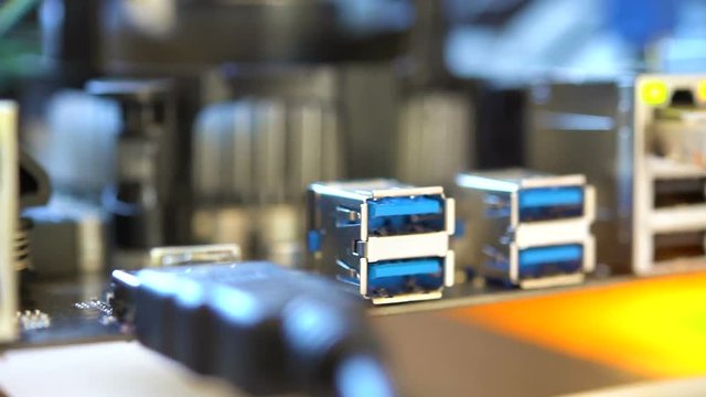 The Ethernet port on the motherboard. Very smooth dolly shot