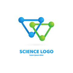 Illustration of business logotype science.