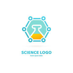 Illustration of business logotype science.