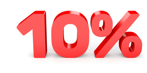 Ten percent off. Discount 10 %.