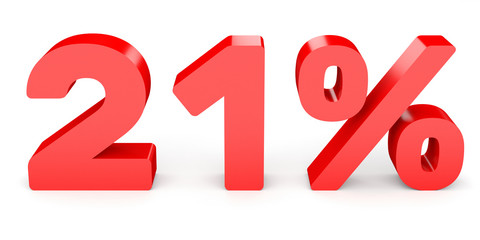 Twenty one percent off. Discount 21 %.