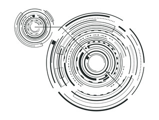 Set Interface Sketch Future Vector Illustration