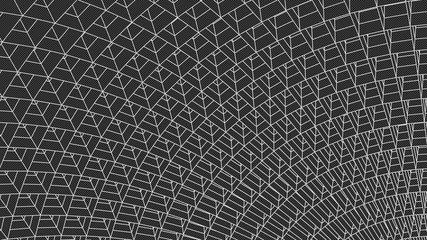 Abstract 3d Illuminated distorted Mesh Sphere . Neon Sign . Futuristic Technology HUD Element . Elegant Destroyed . Big data visualization .