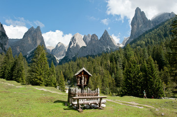 Tschamintal in den Dolomiten in Südtirol