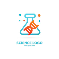 Illustration of business logotype science.