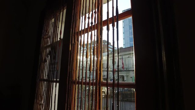 Wooden curtain