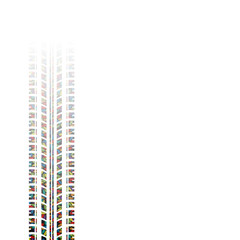 Color gradient tire track