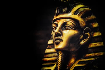 Fotobehang Egypte Stenen farao Toetanchamon masker