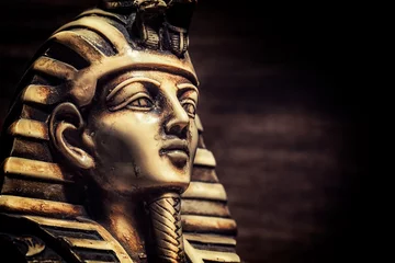 Gordijnen stenen farao toetanchamon masker © merydolla