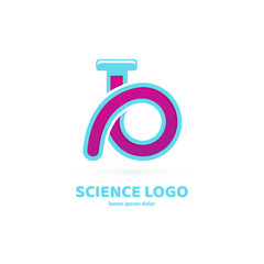 Illustration of business logotype science.