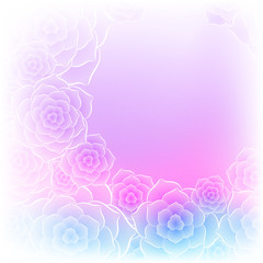 Beautiful purple pink rose flower background. EPS10 vector.