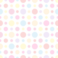 Seamless Pattern Pastel Dots