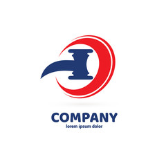 Illustration of business logotype bidding and auction.