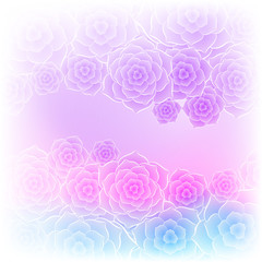 Beautiful purple pink rose flower background. EPS10 vector.