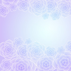 Beautiful purple blue rose flower background. EPS10 vector.