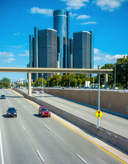 Image of Freeway into Detroit printed on Printed Aluminium Shower Panels