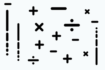Obraz premium Plus Minus Times Divide