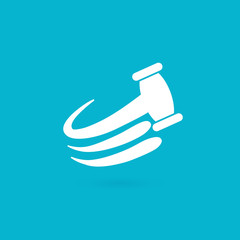 Illustration of business logotype bidding and auction.