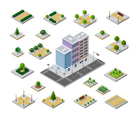 Isometric 3D set park