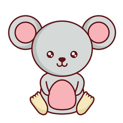 cute mouse icon over white background, colorful design. vector illustration